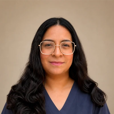 A headshot of Sonia Media Torres, a massage therapist at Kindred Family Chiropractic + Wellness.
